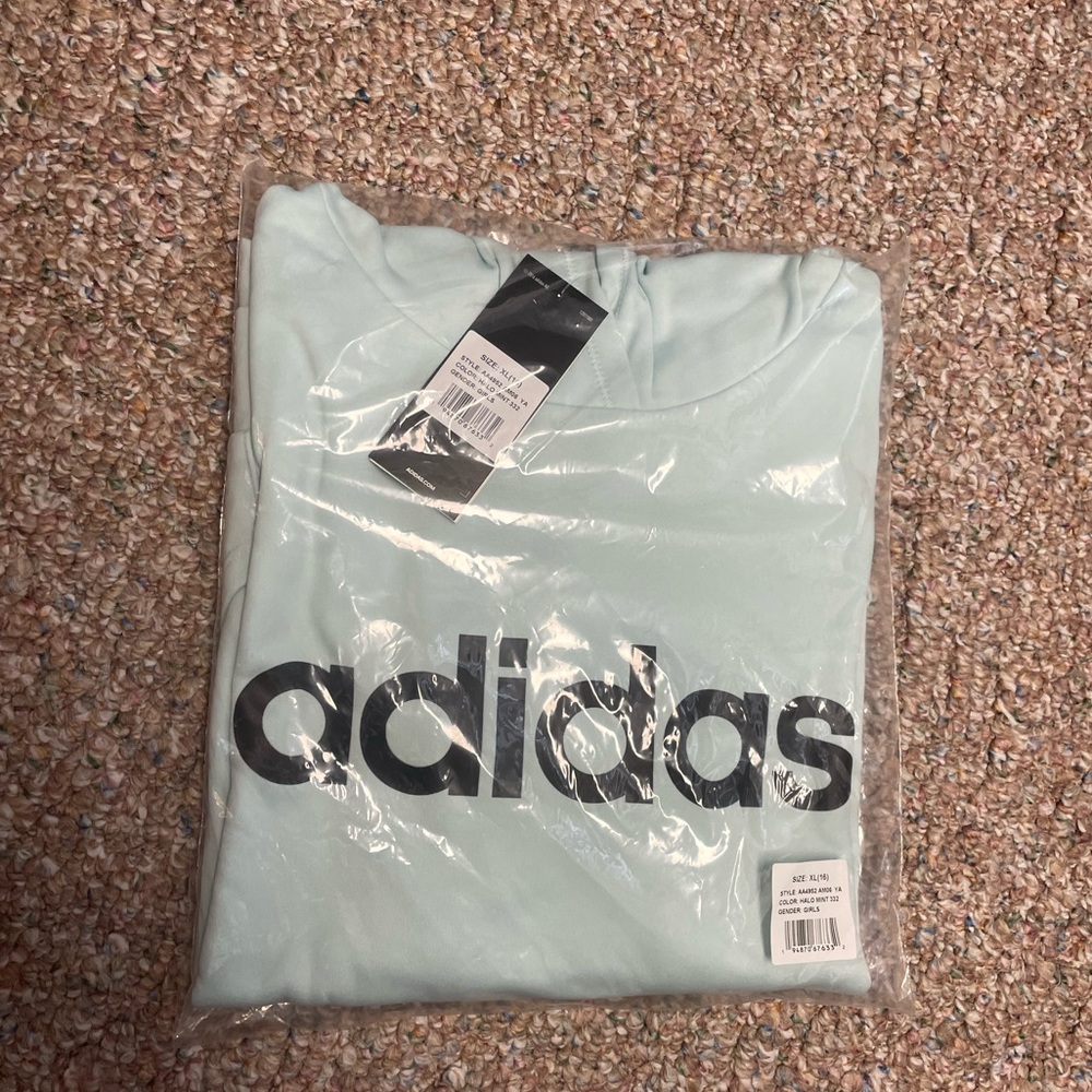 Girls XL (16) Adidas Wordmark Hoodie